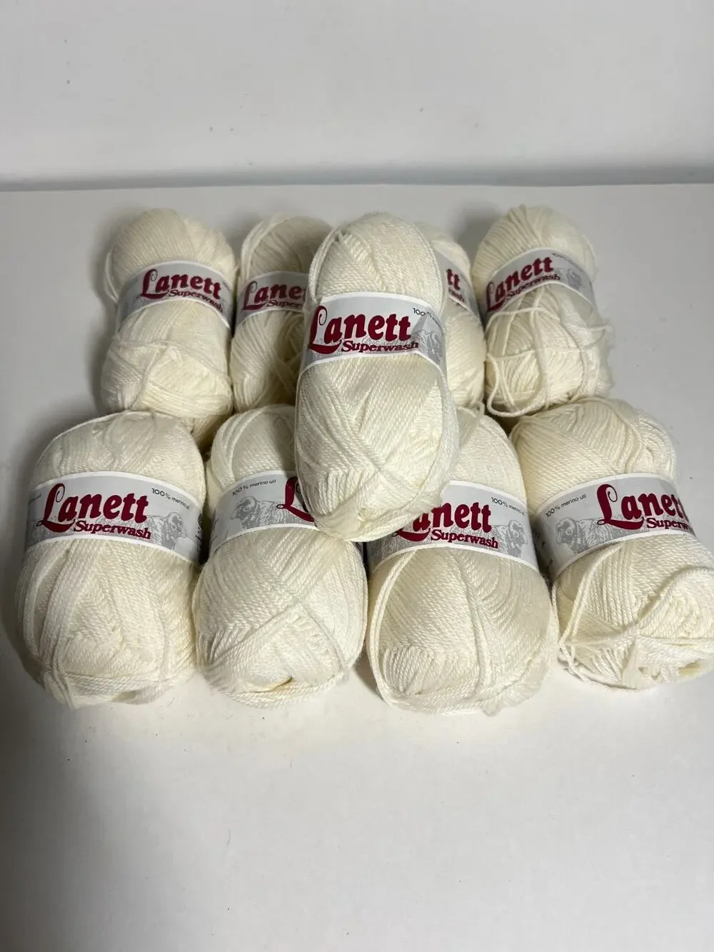 Lanett Sandnes Garn Norway Yarn Lot 9 Merino Superwash Light Fingering 50g CREAM